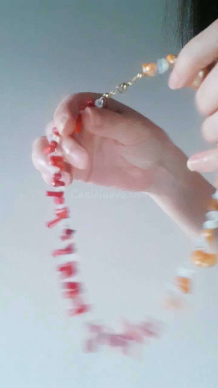 Collar coral, nácar y opalina - foto 5