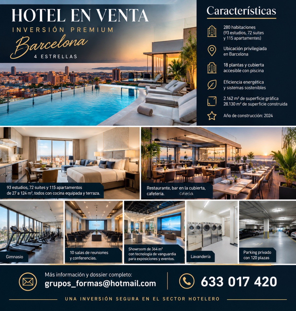 Hotel Premium Barcelona 4 Estrellas en Venta