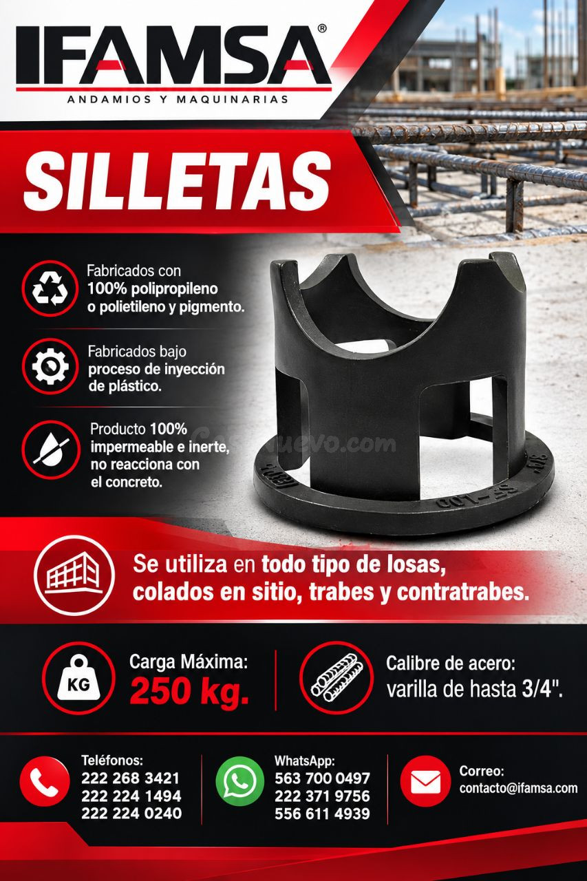Silleta para construcción en polipropileno