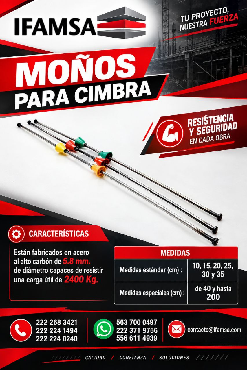 Moños para cimbra de acero alto carbono