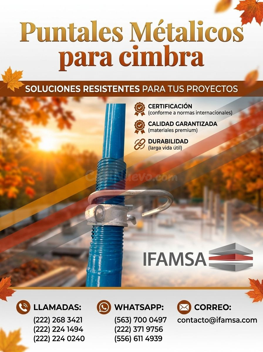 Puntales metálicos para cimbra