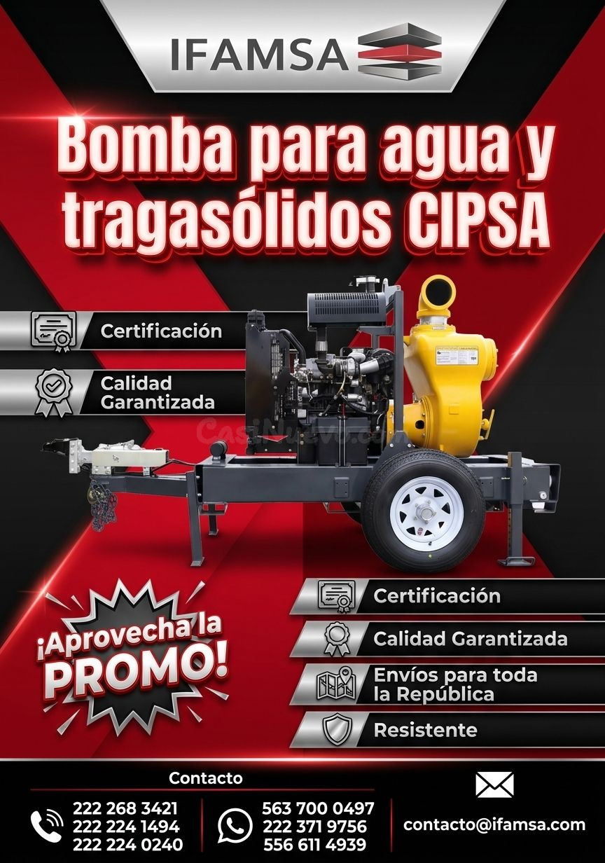 Bomba CIPSA agua y sólidos