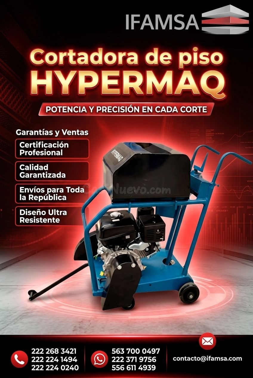 Cortadora de piso HYPERMAQ profesional