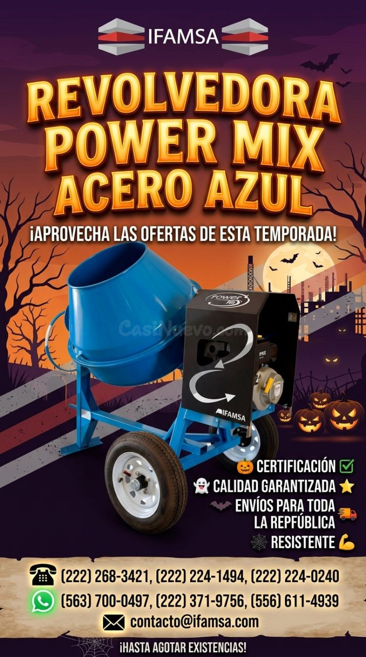 Revolvedora Power Mix Acero Azul