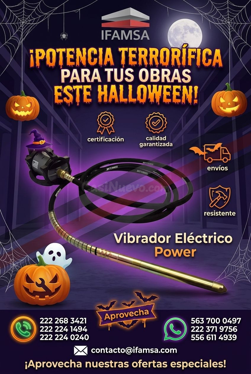 Vibrador eléctrico para construcción