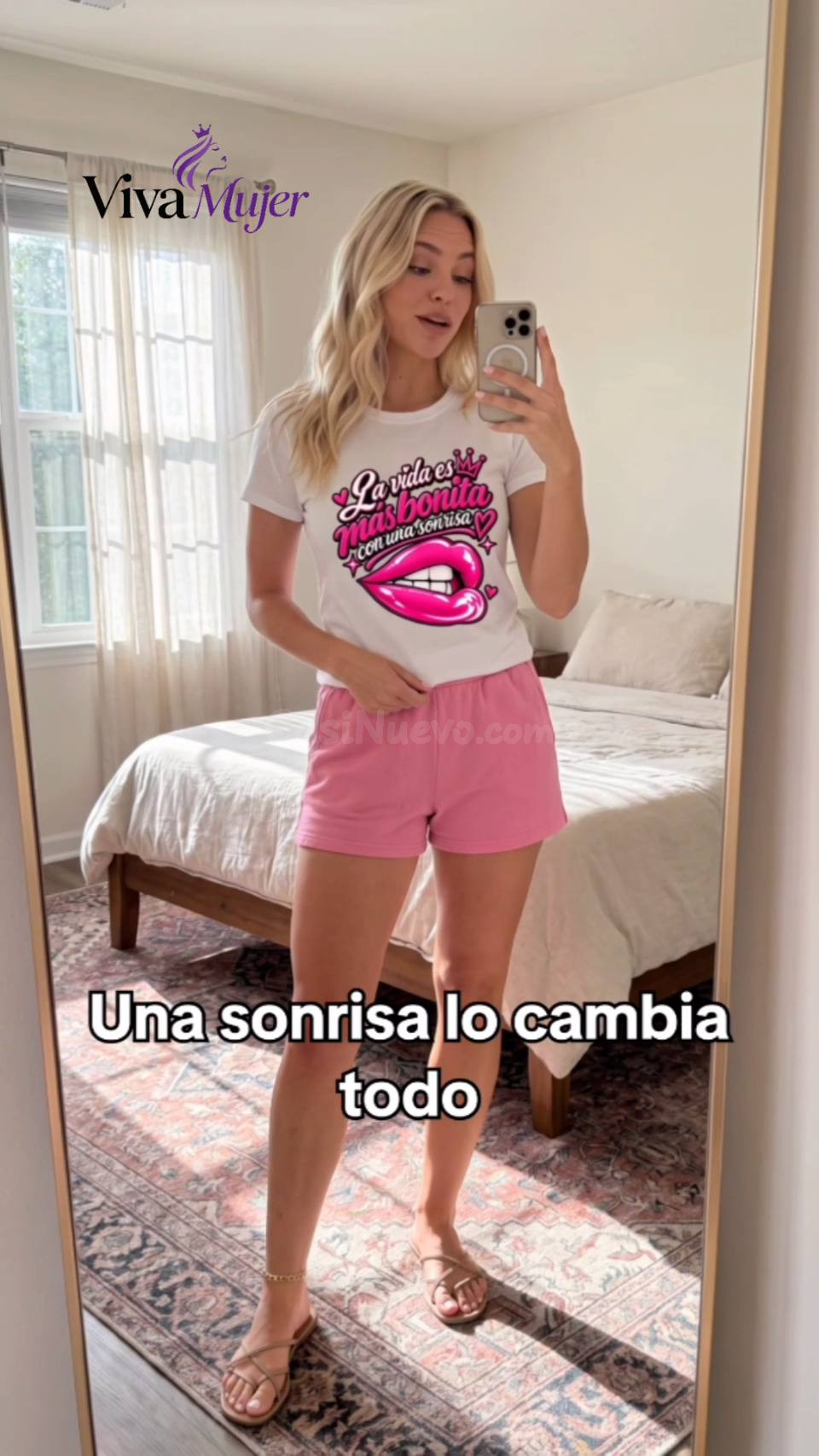 Camiseta La Vida es Más Bonita con una Sonrisat