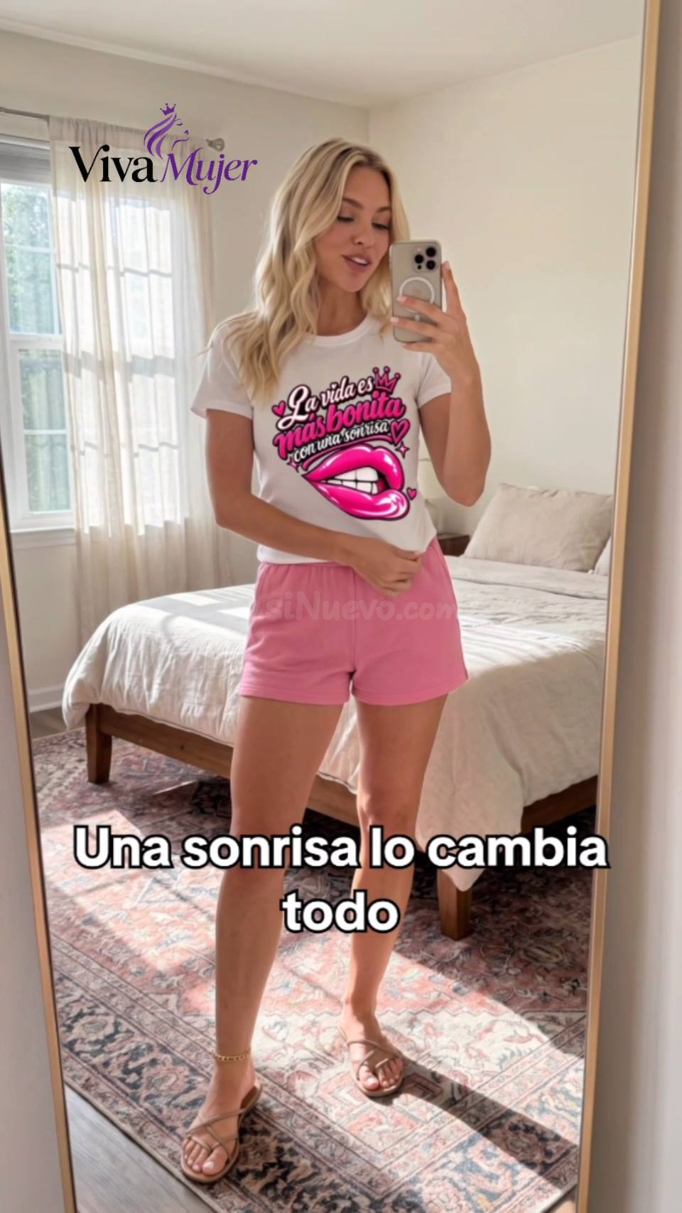 Camiseta La Vida es Más Bonita con una Sonrisat - foto 2