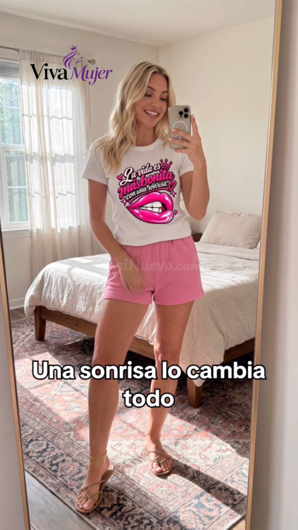 Camiseta La Vida es Más Bonita con una Sonrisat - foto 3