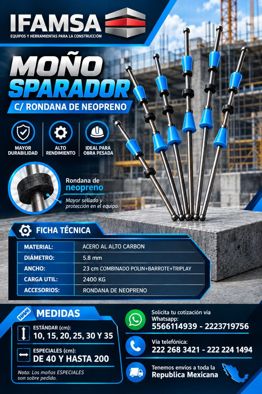 MOÑO SEPARADOR CON RONDANA DE NEOPRENO