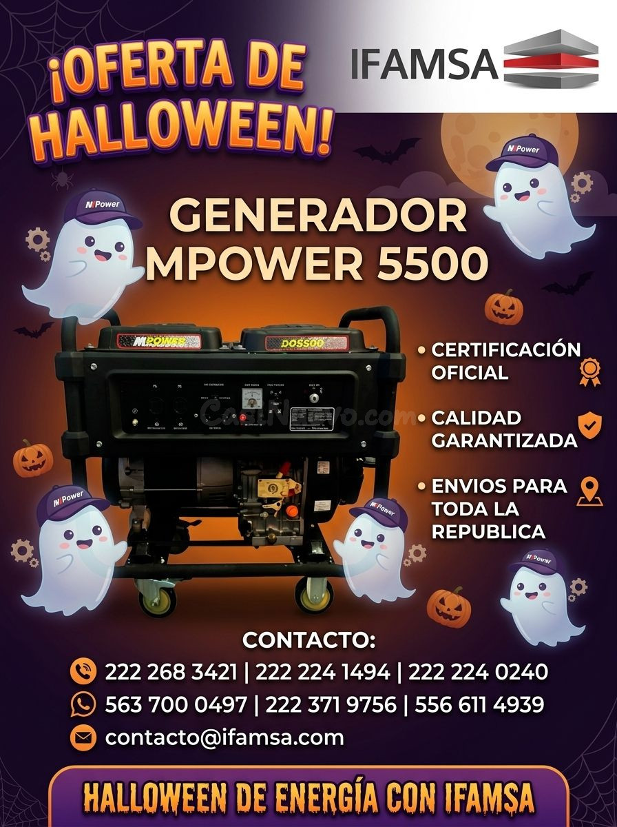 Generador Eléctrico MPOWER 5500W Oferta Halloween