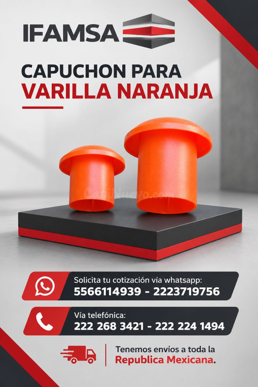 Tapones para varilla naranja