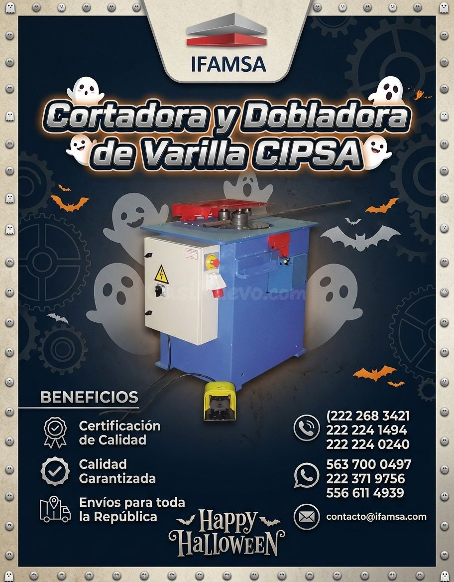 Máquina cortadora y dobladora de varilla CIPSA