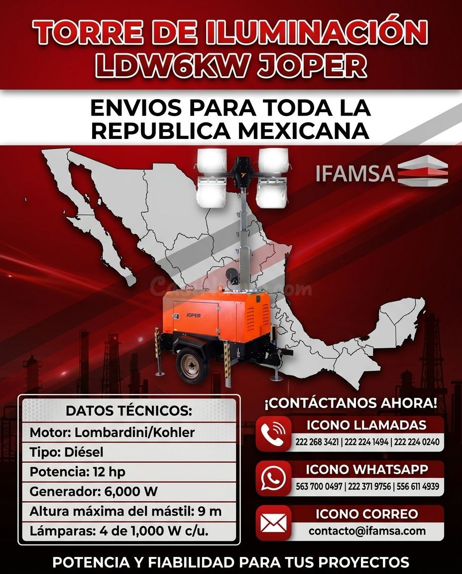 Torre iluminación LDW6KW Joper diesel