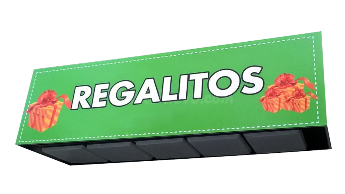 Marquesina con letras en acrílico luminosas en Martínez
