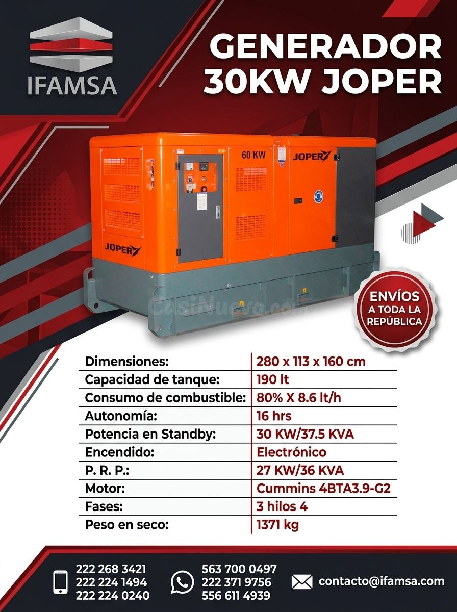 Generador eléctrico Joper 30KW