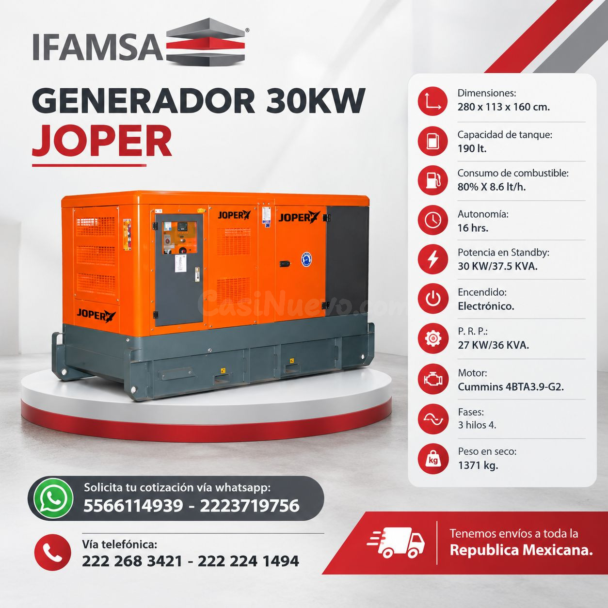 GENERADOR 30KW JOPER