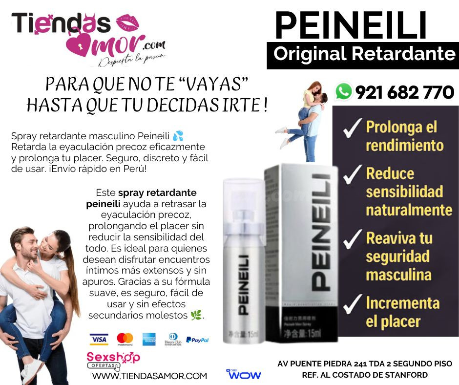 PEINEILI RETARDANTE EN SPRAY 15 ML prolonga la duración de las relaciones sexuales/Desarrolladores Potencia Sexual Productos Exclusivos ENVIOS NACIONAL Lima y Departamentos