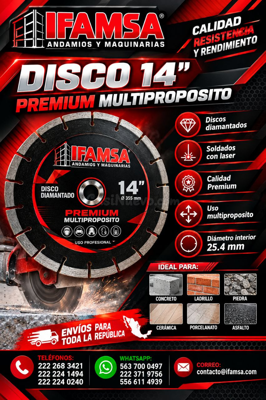 Disco diamantado multipropósito 14" Premium