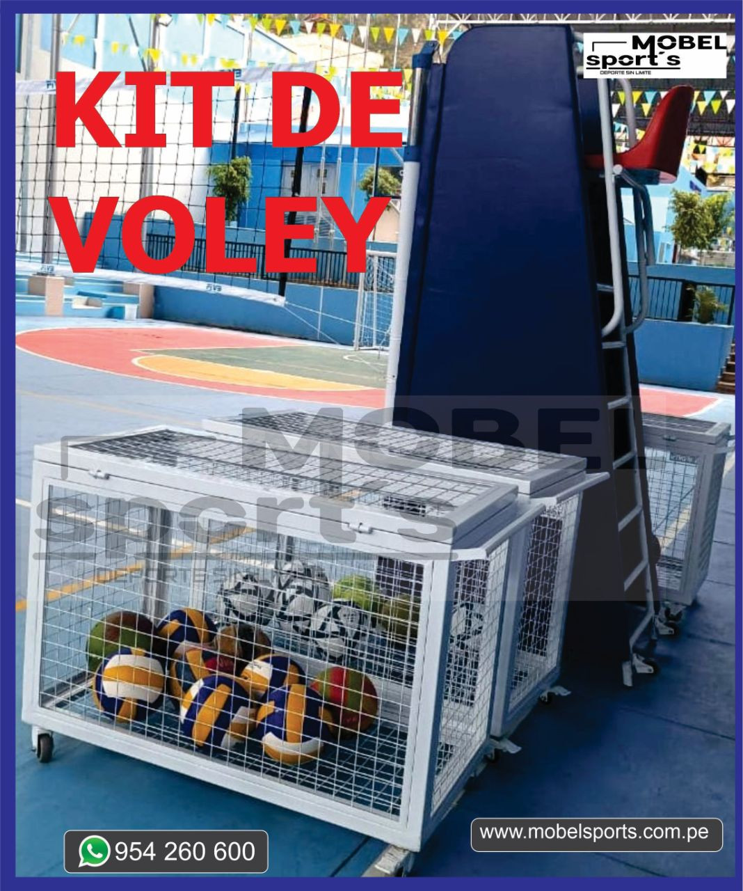 Kit de Voleibol Portátil / Mobel Sports