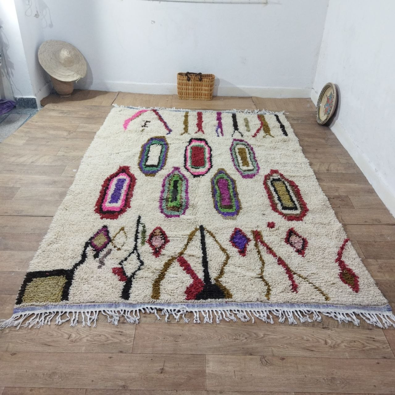 Alfombra bereber marroquí artesanal 266 × 188 cm – Multicolo - foto 2