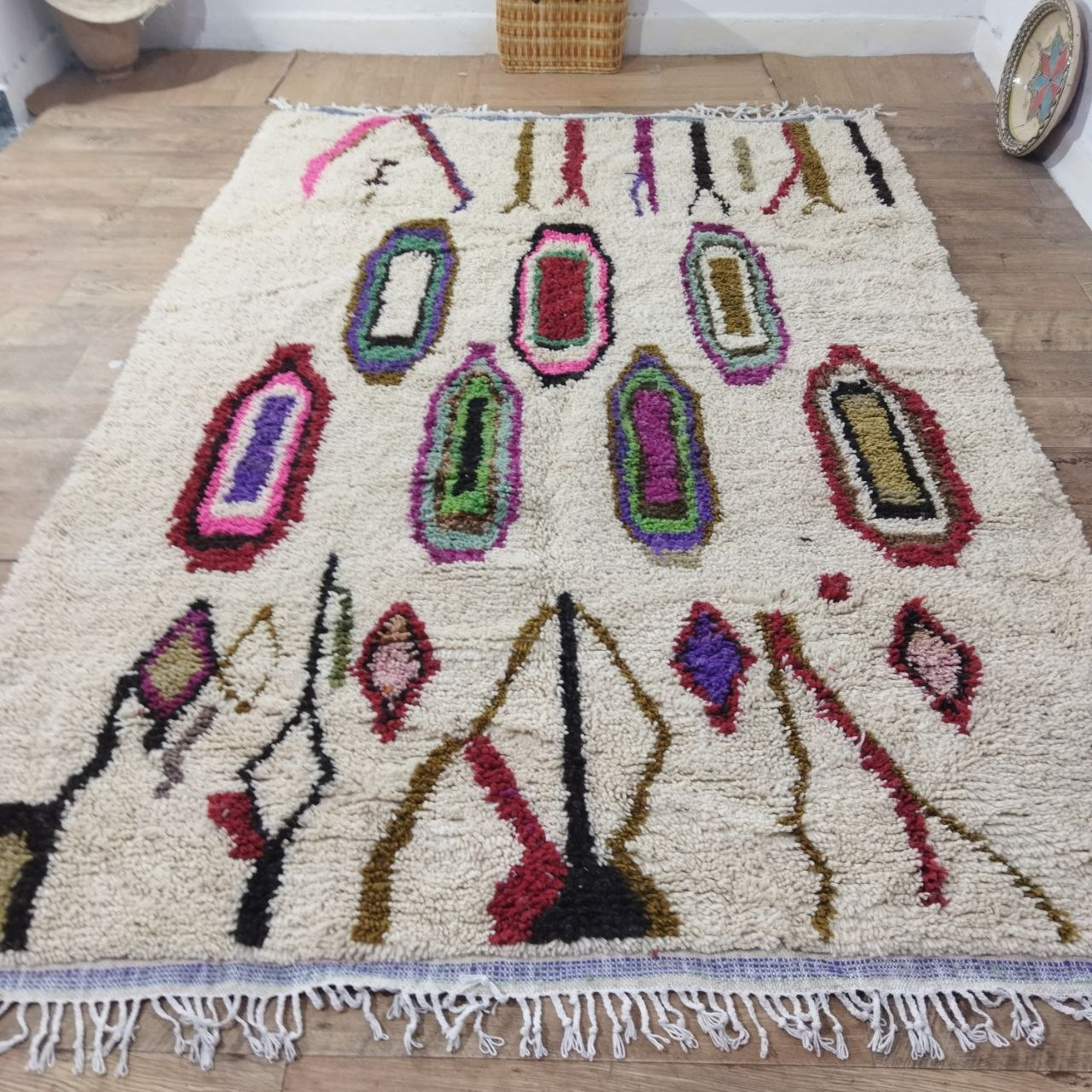 Alfombra bereber marroquí artesanal 266 × 188 cm – Multicolo - foto 3