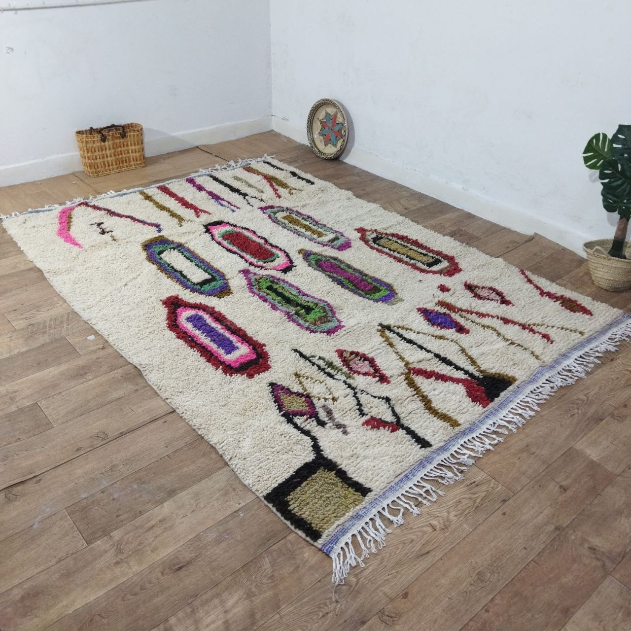 Alfombra bereber marroquí artesanal 266 × 188 cm – Multicolo - foto 4