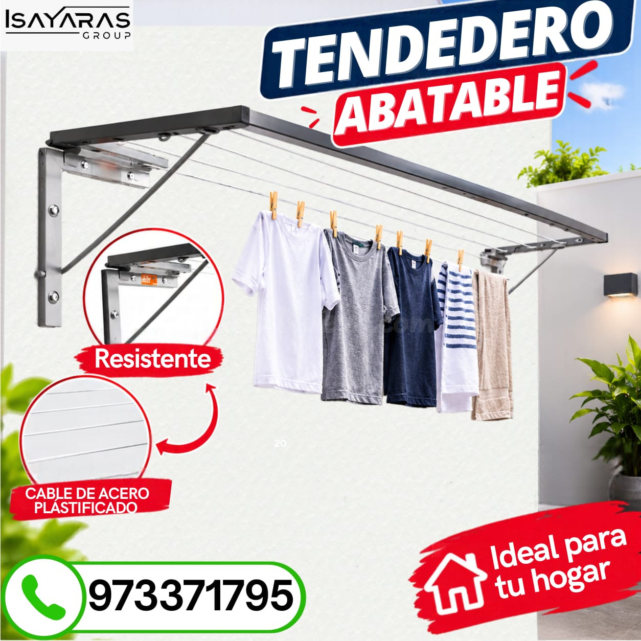 Tendedero plegable - echo para durar por años - isayaras group tu mejor opcion