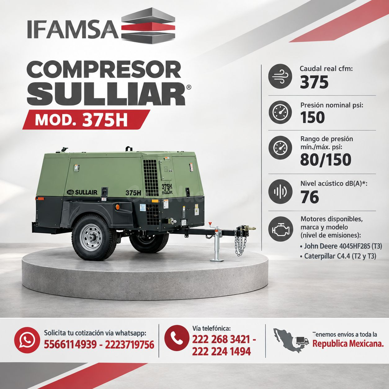 MOD. 375H COMPRESOR SULLIAR