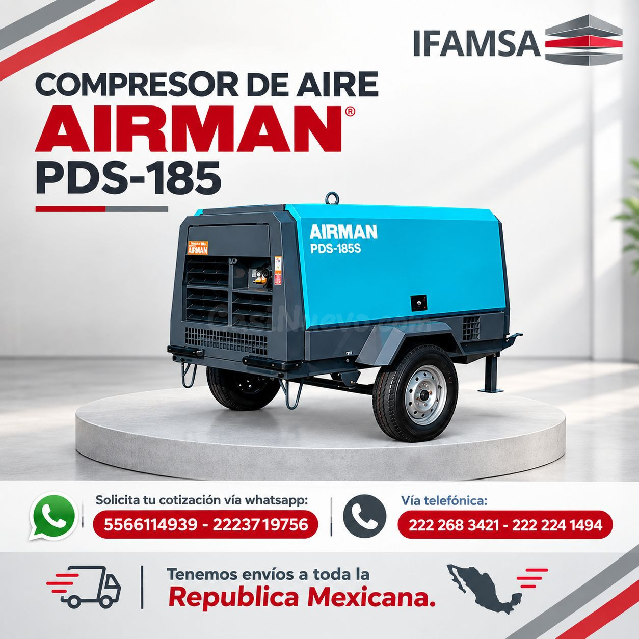 COMPRESOR DE AIRE AIRMAN PDS-185