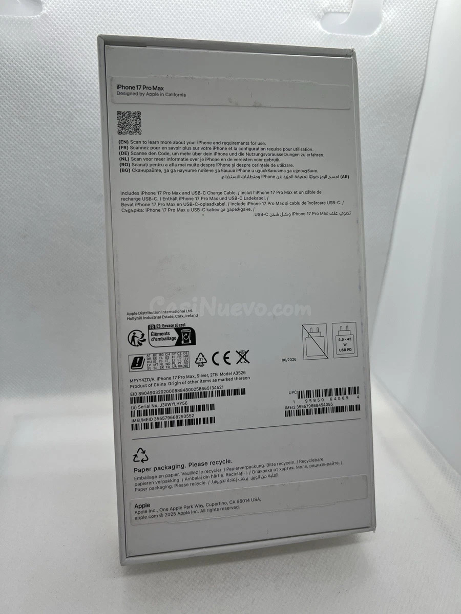 Apple iPhone 17 Pro Max 2TB Plata A3526 2000GB Factory Unlocked - foto 4