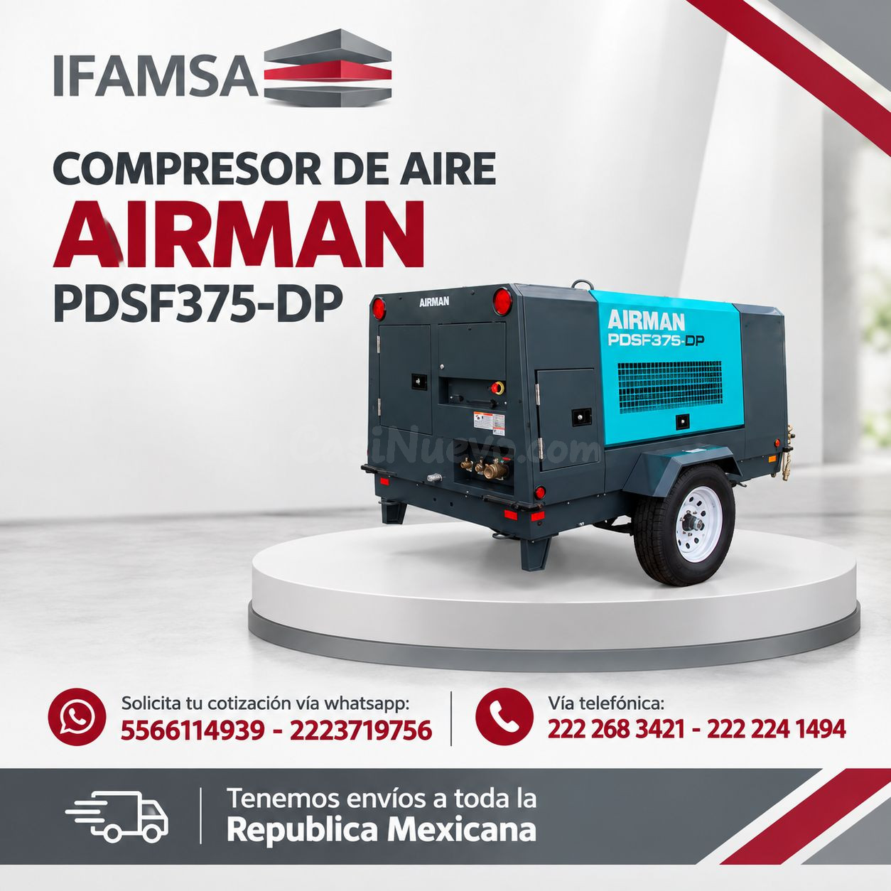 PDSF375-DP COMPRESOR DE AIRE AIRMAN
