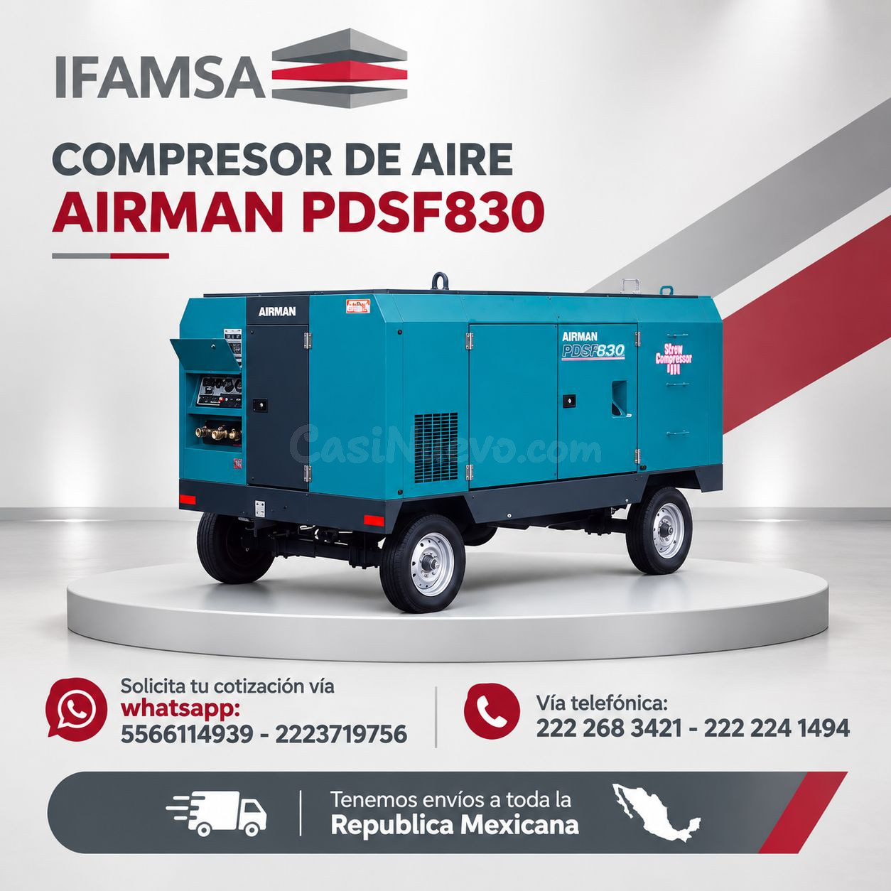 COMPRESOR DE AIRE AIRMAN PDSF830 MX PBL
