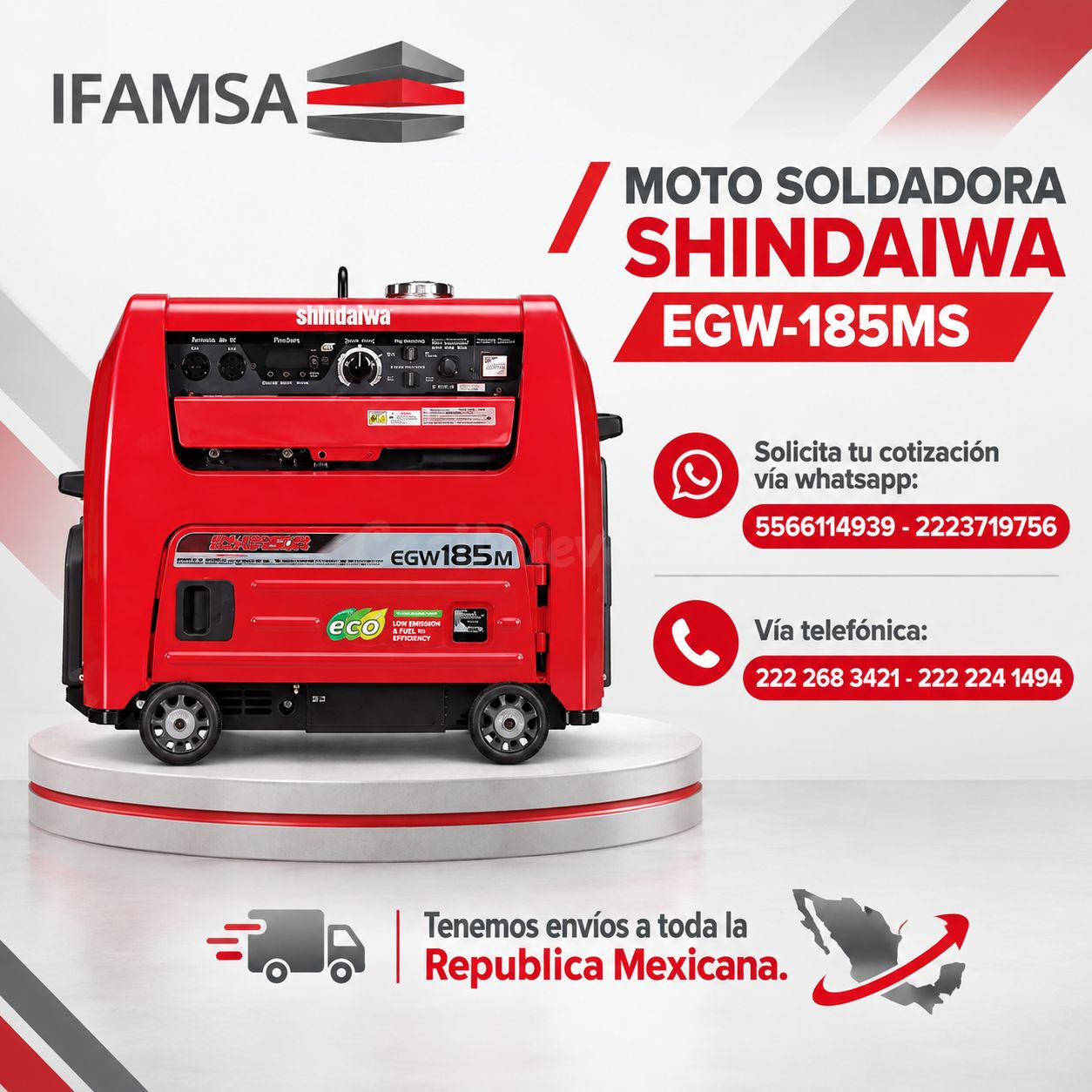 MOTO SOLDADORA SHINDAIWA EGW-185MS