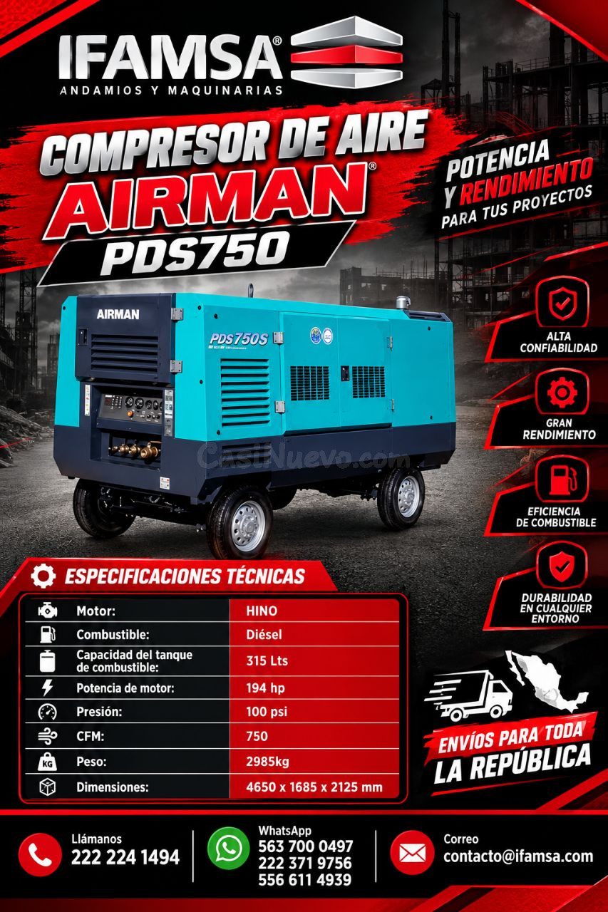 Compresor de aire Airman PDS750