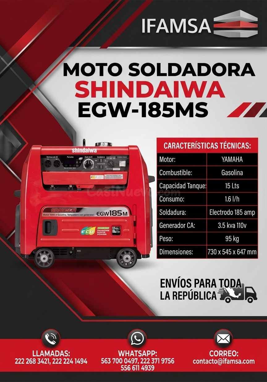 Soldadora generadora Shindaiwa EGW-185MS
