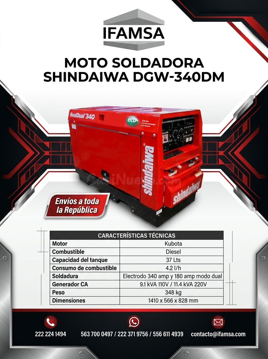 Generador soldadora Shindaiwa DGW-340DM