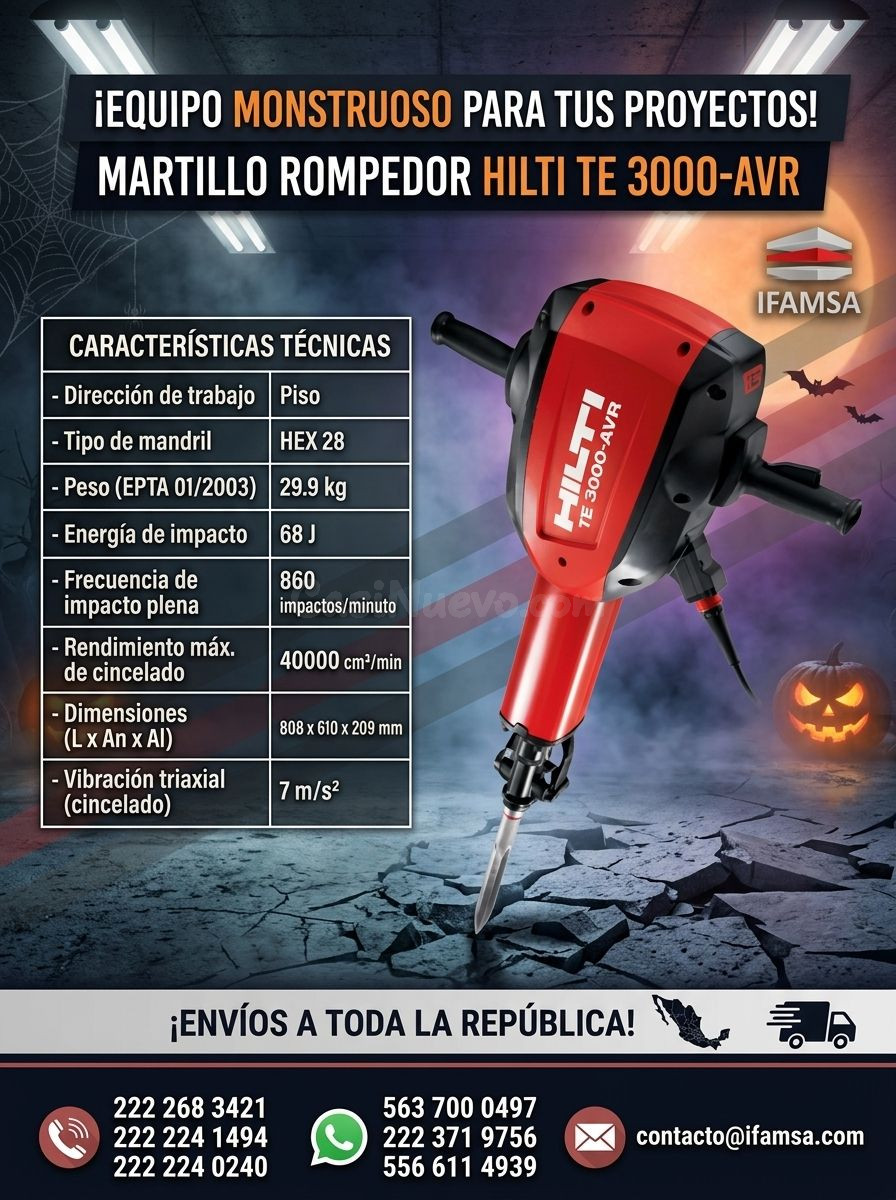Martillo demoledor Hilti TE 3000-AVR