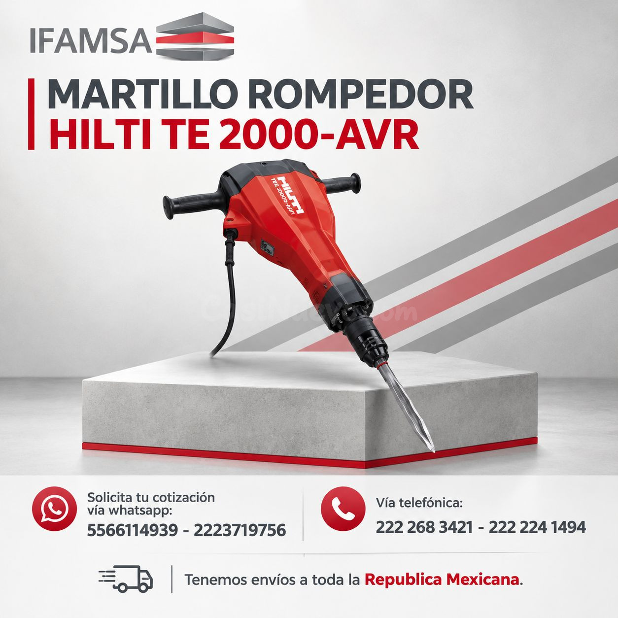 MARTILLO ROMPEDOR HILTI TE 2000-AVR