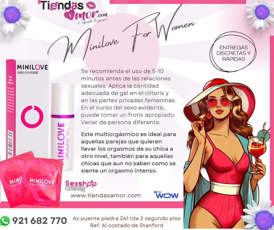 MINILOVE FOR WOMEN GEL ORGASMICO placer sexual/Desarrolladores Potencia Sexual Productos Exclusivos ENVIOS NACIONAL Lima y Departamentos en Puente Piedra