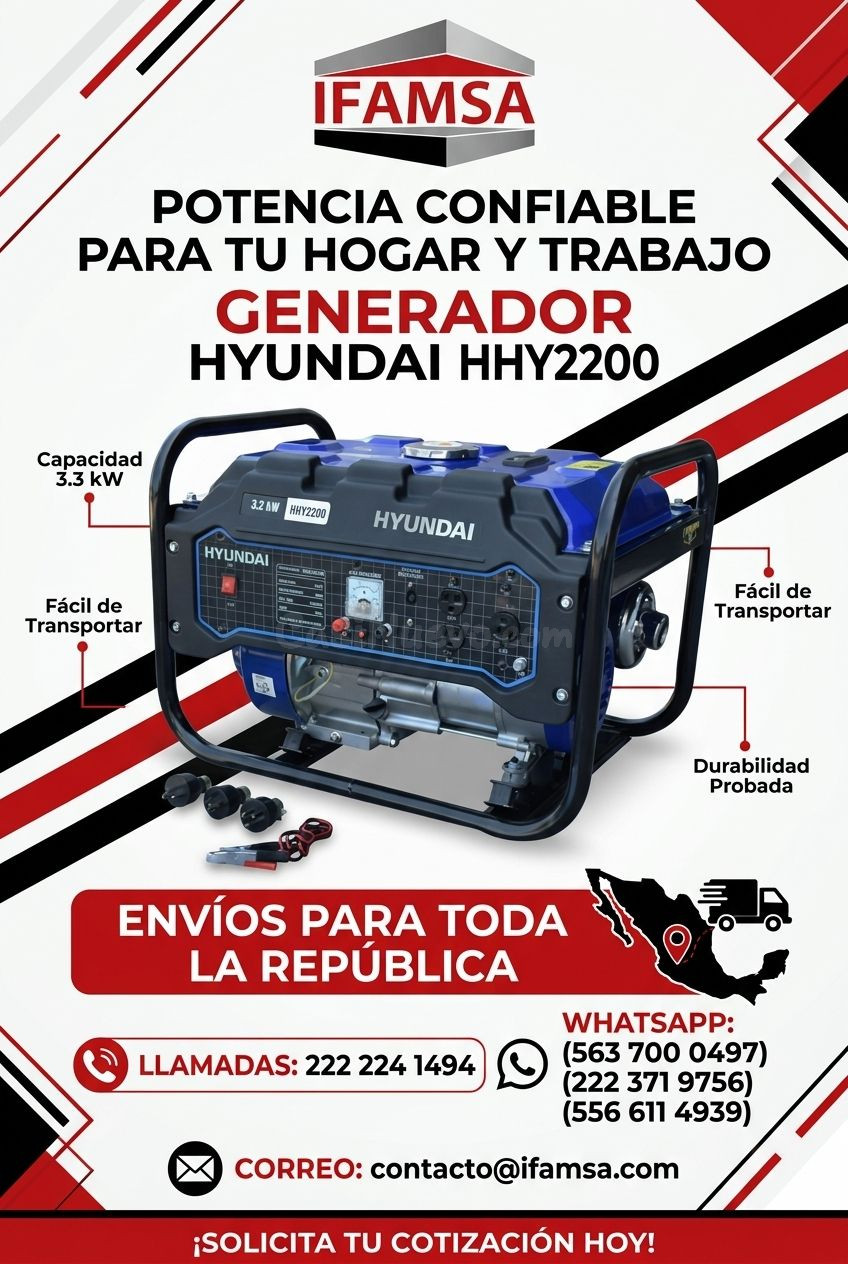 Generador eléctrico Hyundai HHY2200