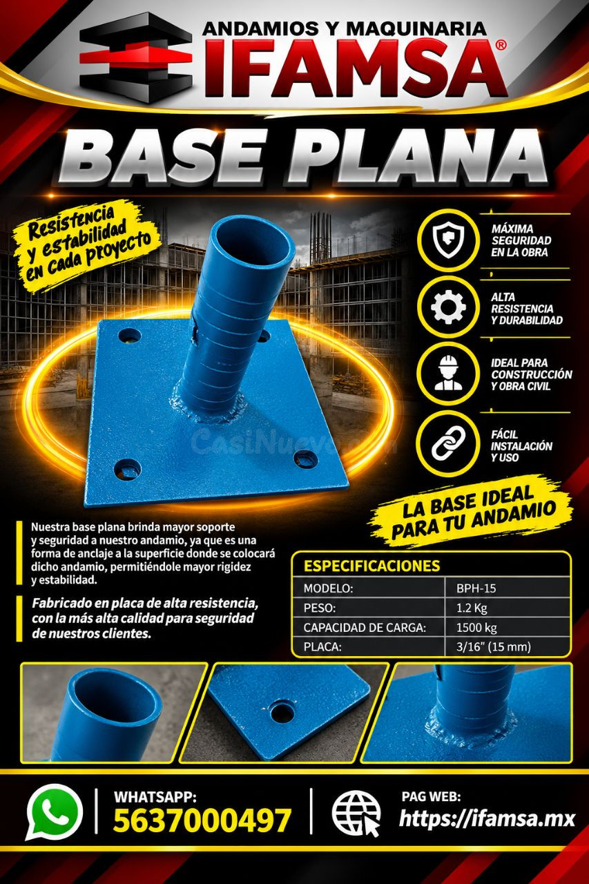 Base plana para andamio IFAMSA BPH-15