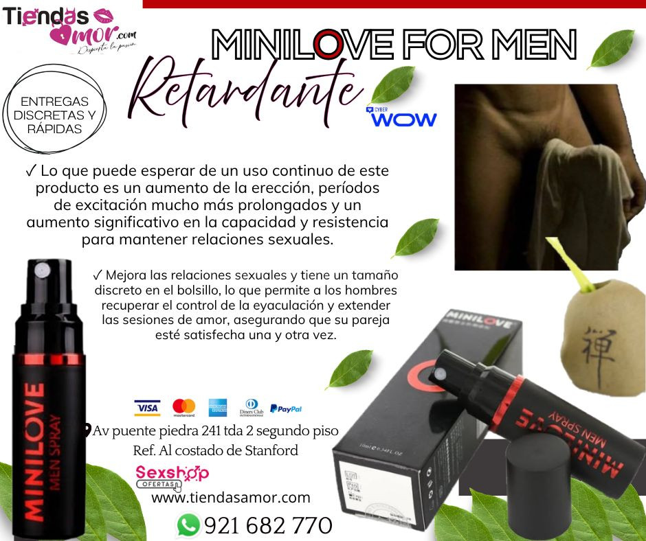 MINILOVE Retardante Spray Larga Duracion 10ml100% original/Desarrolladores Potencia Sexual Productos Exclusivos ENVIOS NACIONAL Lima y Departamentos en Puente Piedra