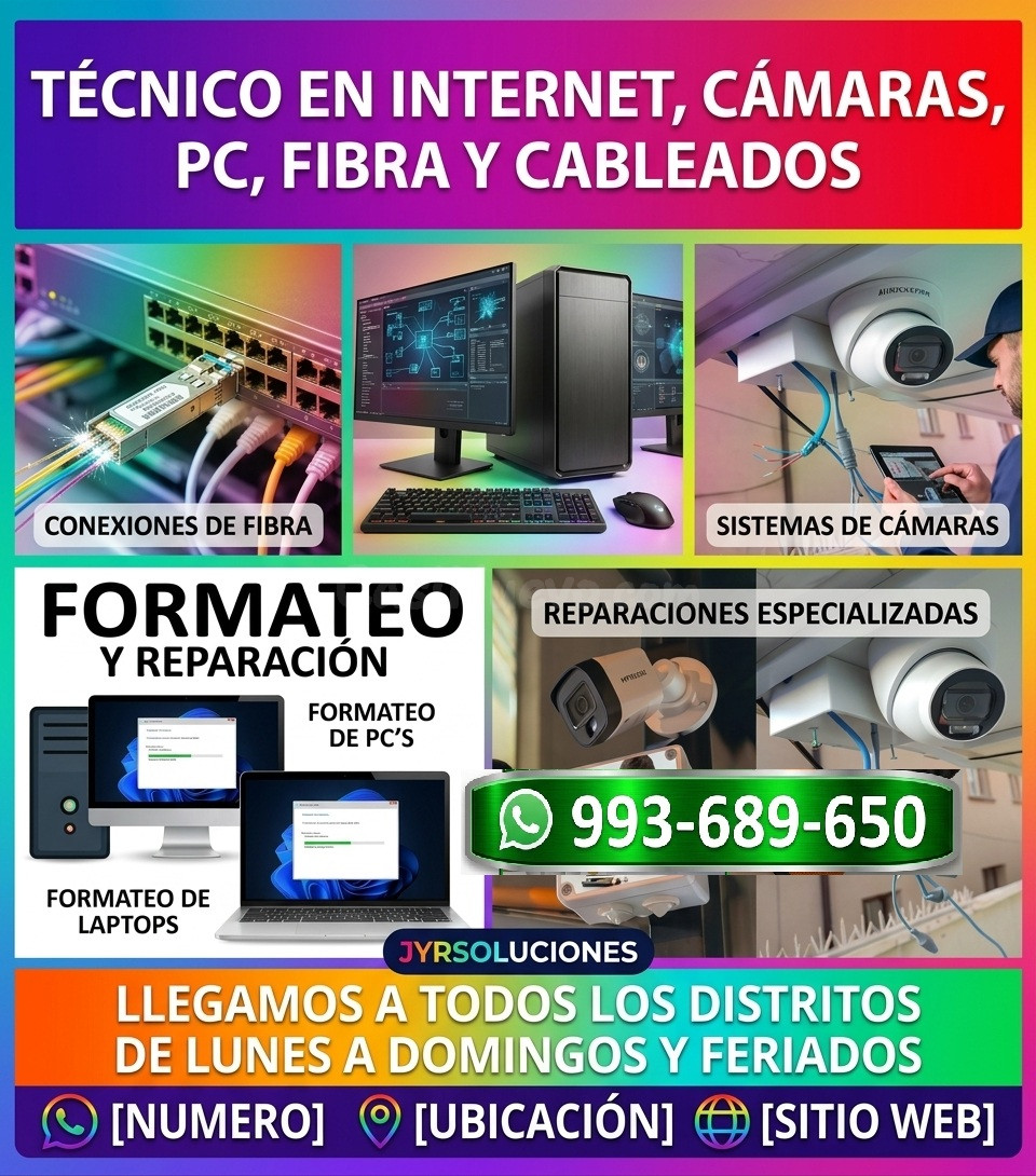 Soluciones rápidas a internet,cámaras vigilancia,Fibra Optic