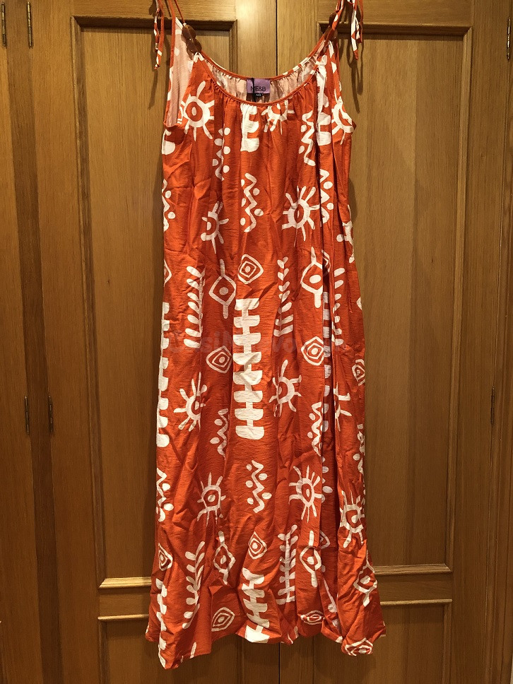 Vestido largo estampado tribal