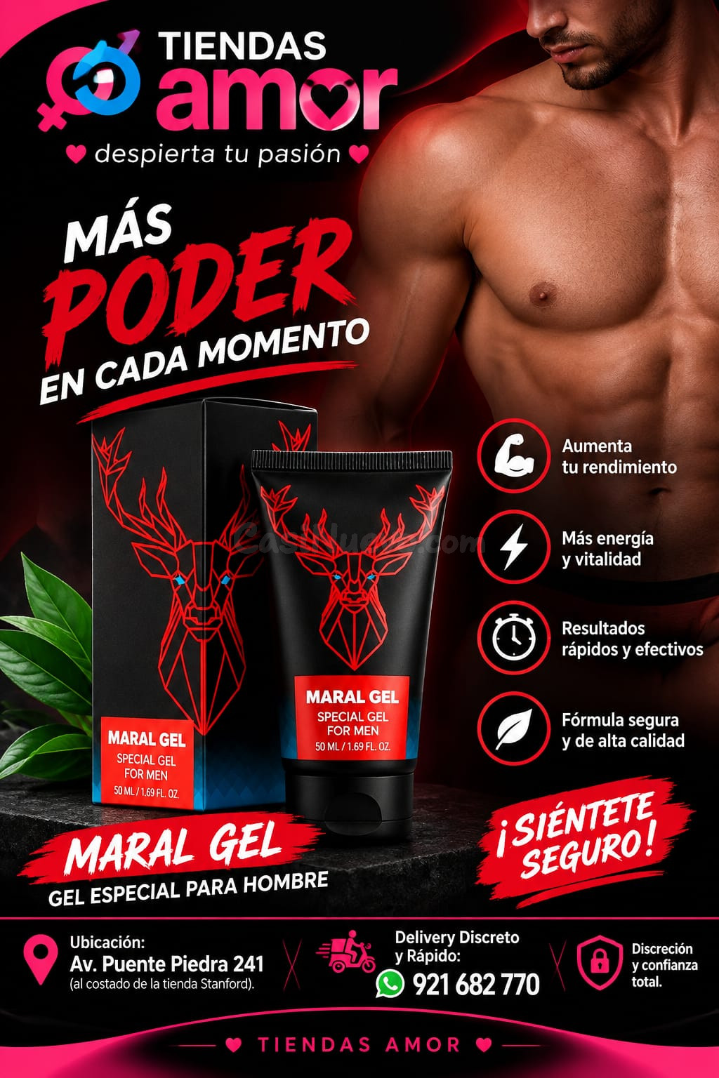 Maral Gel para el agrandamiento del pene de 50 ml/Desarrolladores Potencia Sexual Productos Exclusivos ENVIOS NACIONAL Lima y Departamentos en Puente Piedra