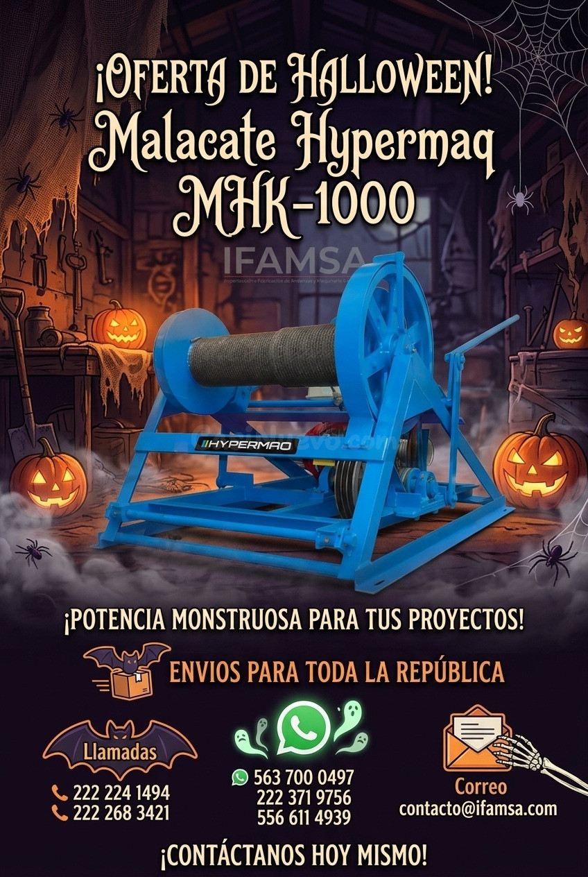 Enrollador de malla Malacate Hypermaq MHK-1000