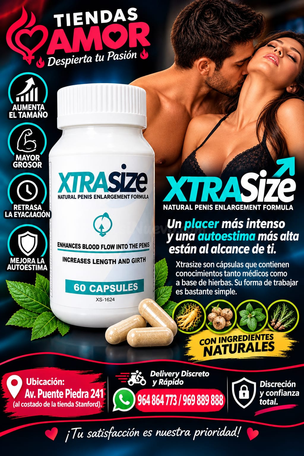 Xtrasize Un placer más intenso ingredientes naturales./Desar