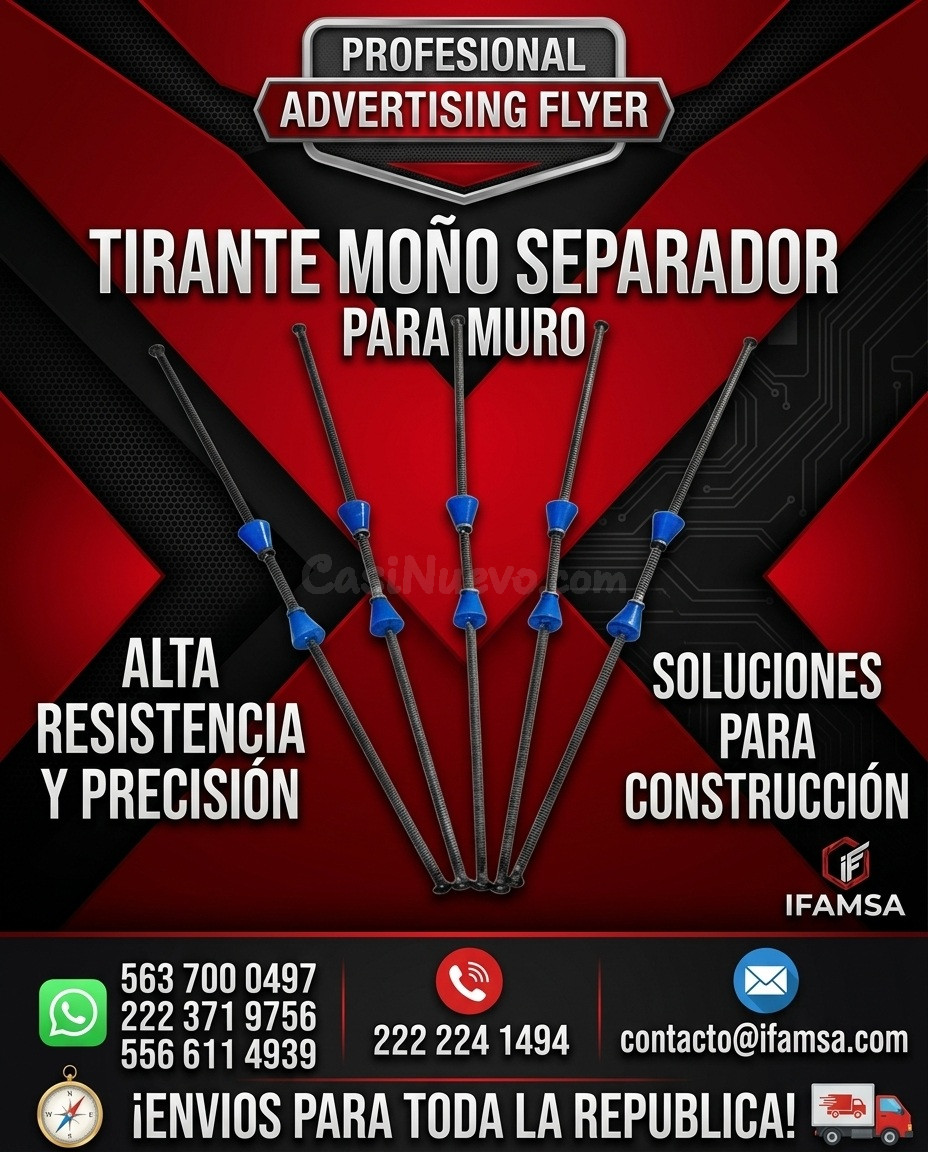 Tirantes monó separador para muro