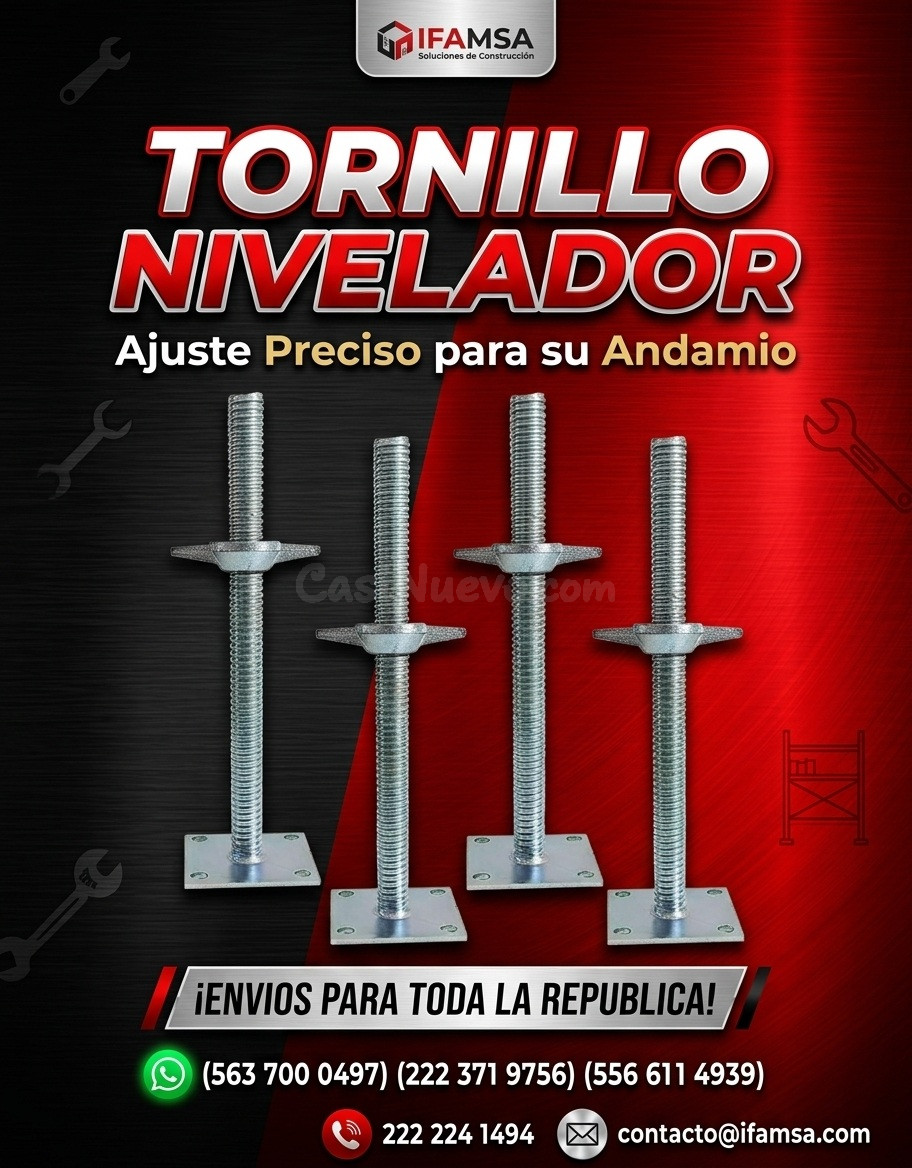 Tornillos niveladores para andamios