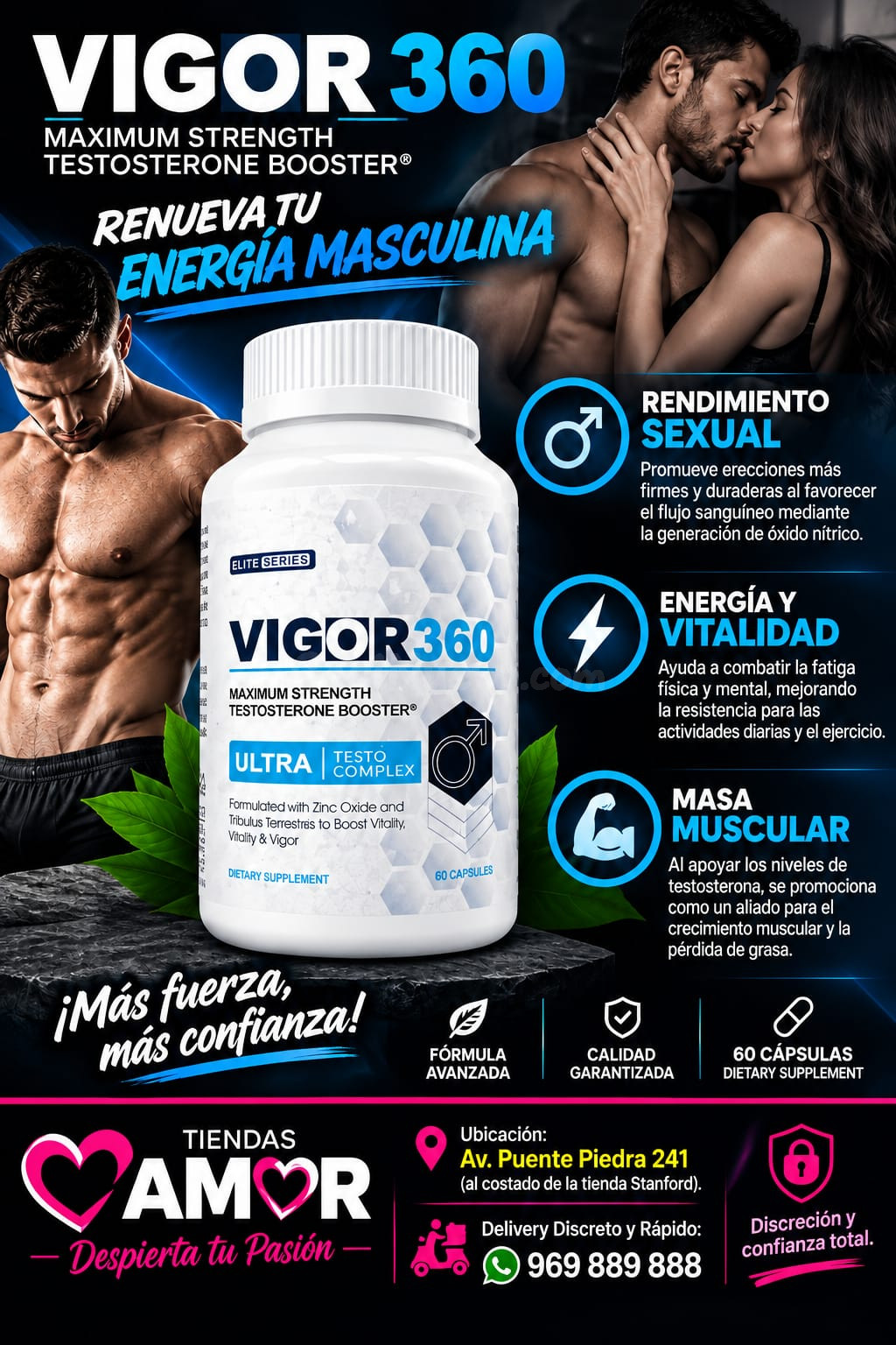 Vigor 360 Original/Desarrolladores Potencia Sexual Productos Exclusivos ENVIOS NACIONAL Lima en Puente Piedra 864 773